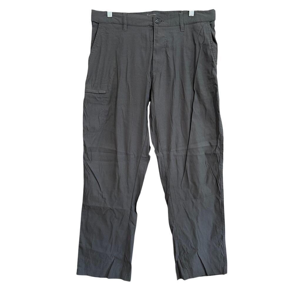 LB Tech Mens Pants Gray Classic Fit Side Tech Pocket Outdoors Athletic 34x30